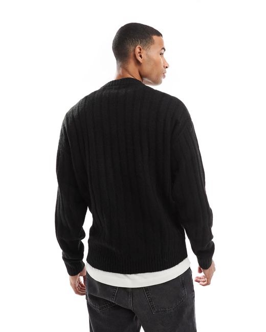 Jack & Jones – oversize-pullover in Black für Herren