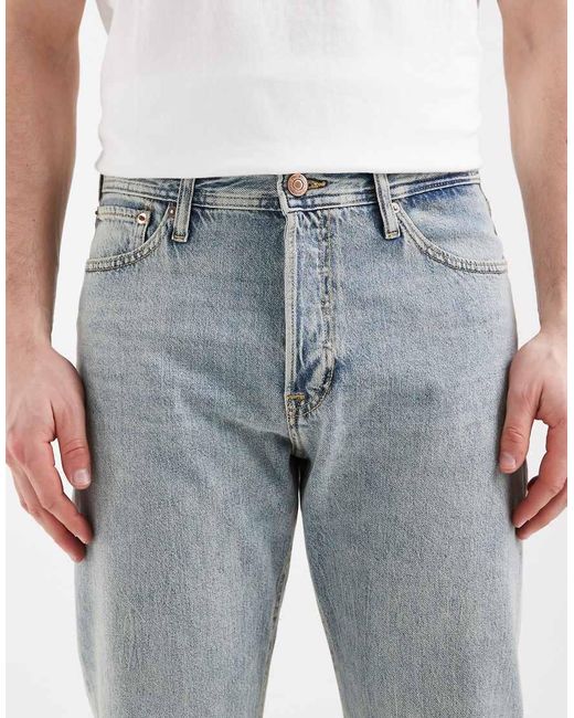 Jack & Jones White Chris Straight Jeans for men