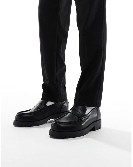 Pull&Bear Black Loafers for men
