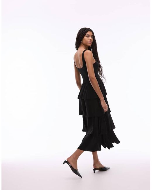 & Other Stories White Sleeveless Midaxi Dress With Floaty Ruffles
