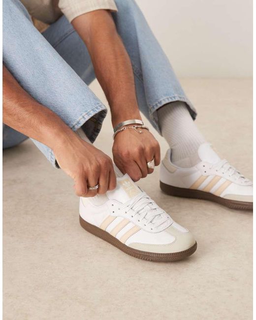 Zapatillas De Deporte Blancas Y Beis Samba Og De Adidas Originals de hombre de color White