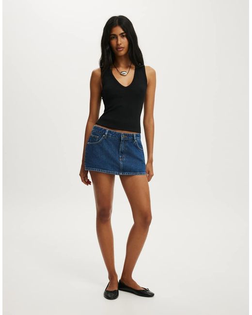 Cotton On Blue Original Denim Skort