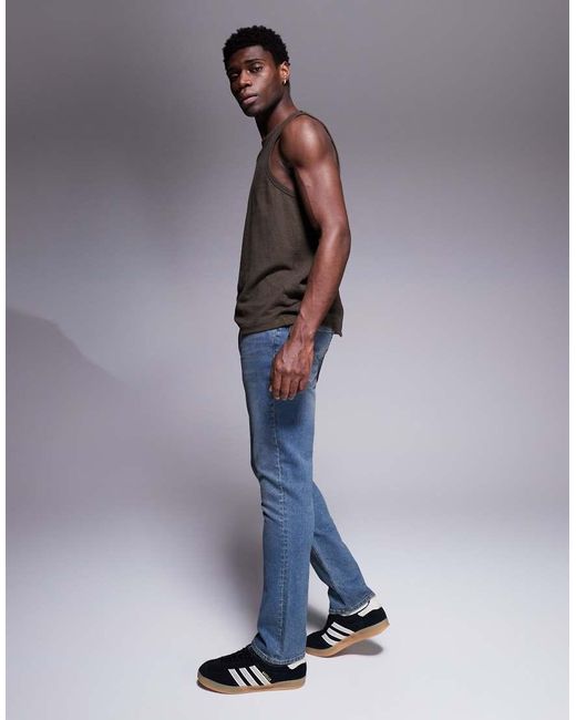 ASOS Blue Slim Fit Jeans With Tint for men