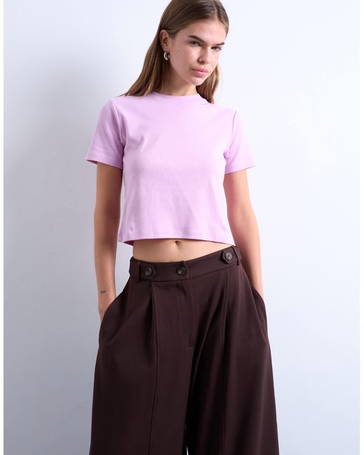 TOPSHOP Purple Shrunken Everyday Tee