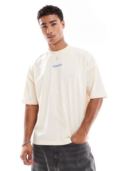 ASOS – kastiges oversize-t-shirt in Blue für Herren