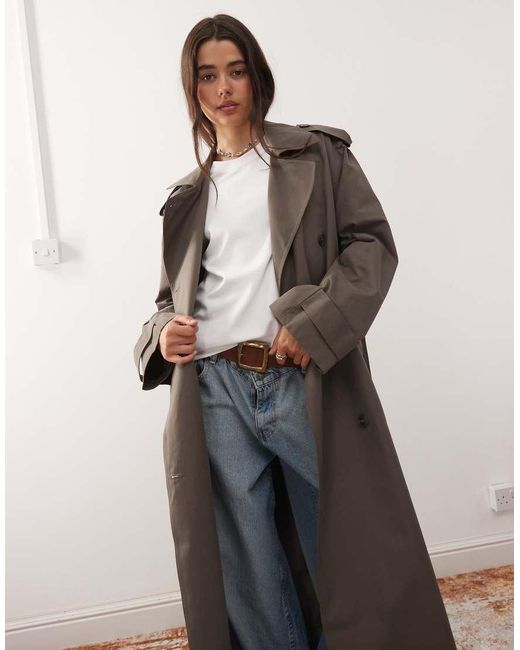 Weekday Natural Oversized Trench Coat