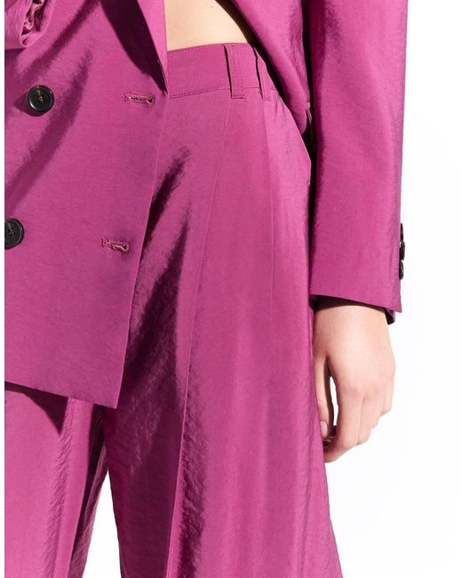 ASOS Pink Tailored Tapered Soft Suit Pants