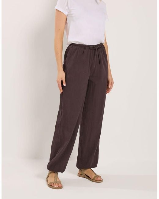 Long Tall Sally White Textured Cuffed Trousers