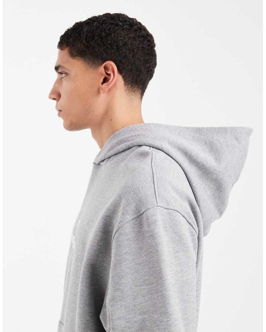 ASOS Gray Relaxed Hoodie With Text Print for men