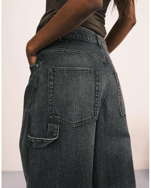 ASOS Natural Utility Barrel Jean