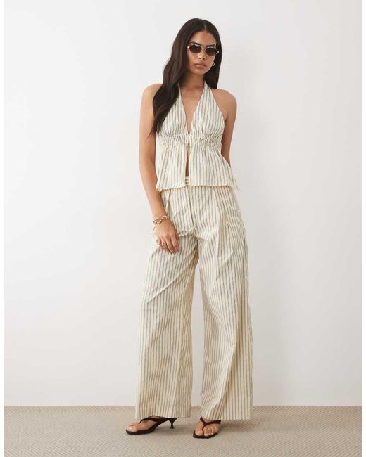 Mango White Tatin Halterneck Top Co-ord