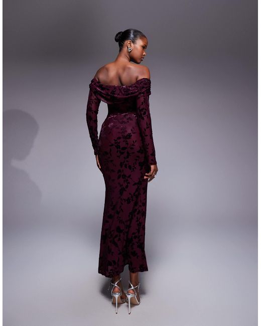 fitted lace wedding dress Pre-order Shiny pink/ purple off shoulder long sleeve mini dress