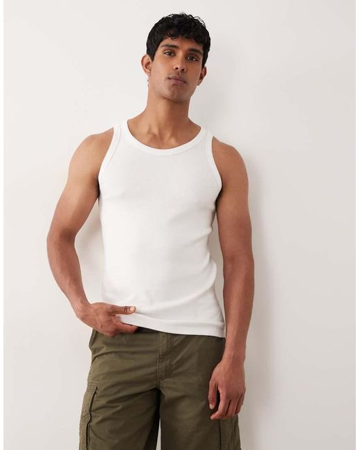 Jack & Jones White Rib Tank Top for men