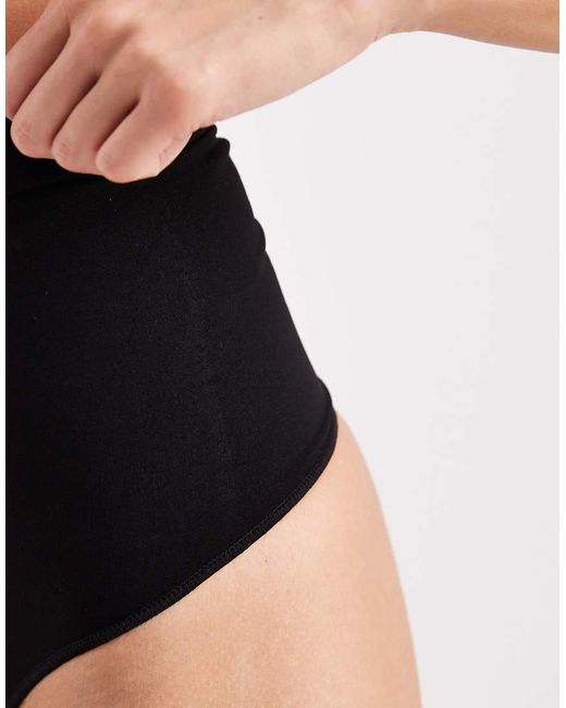 New Look Black Seamless Shaping Highwaisted Thong