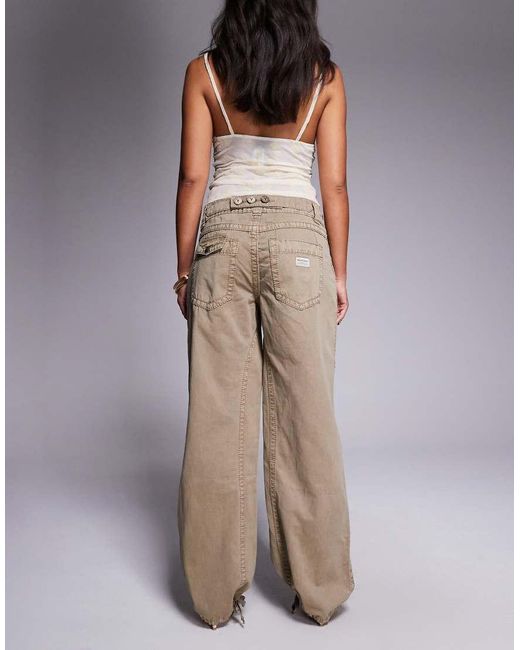 Abrand Jeans Brown 99 Low Baggy Utility Jeans