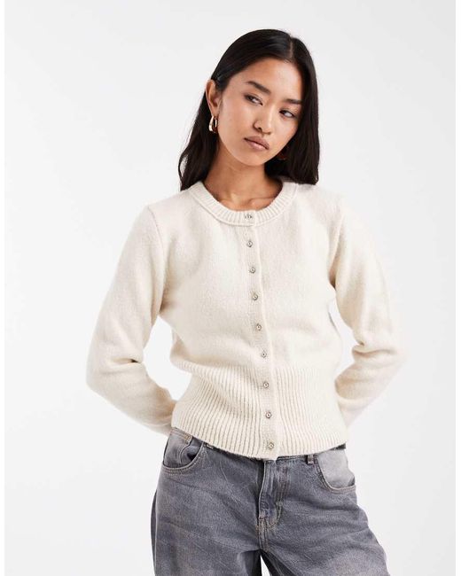 Cardigan Vestibilità Classica di ASOS in White
