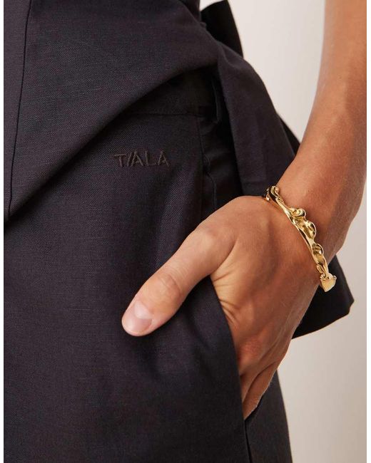 Tala Natural Heavyweight Linen Tailored Wide Leg Trousers