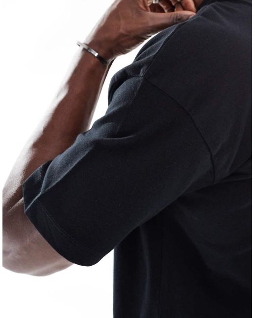 Pack De 2 Camisetas Negras Extragrandes Básicas De -Blanco ASOS de hombre de color Blue