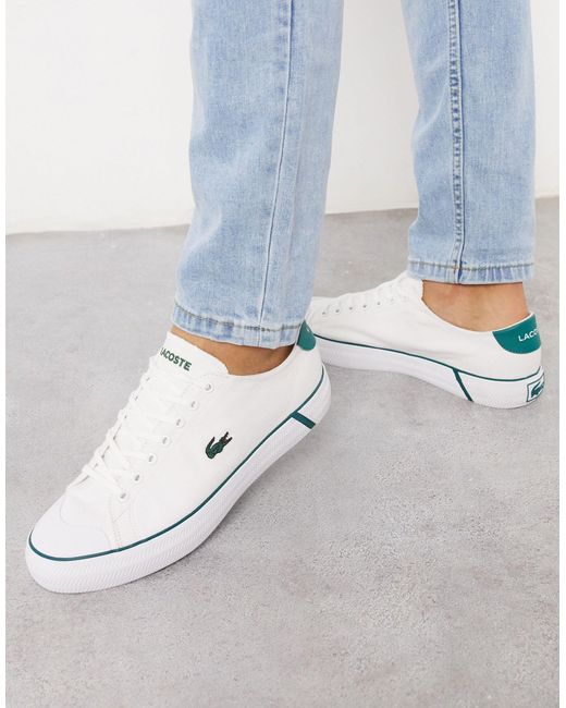 Lacoste White Gripshot Trainers for men