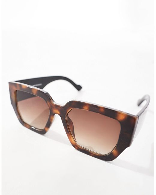 Stradivarius Brown Oversized Cat Eye Sunglasses