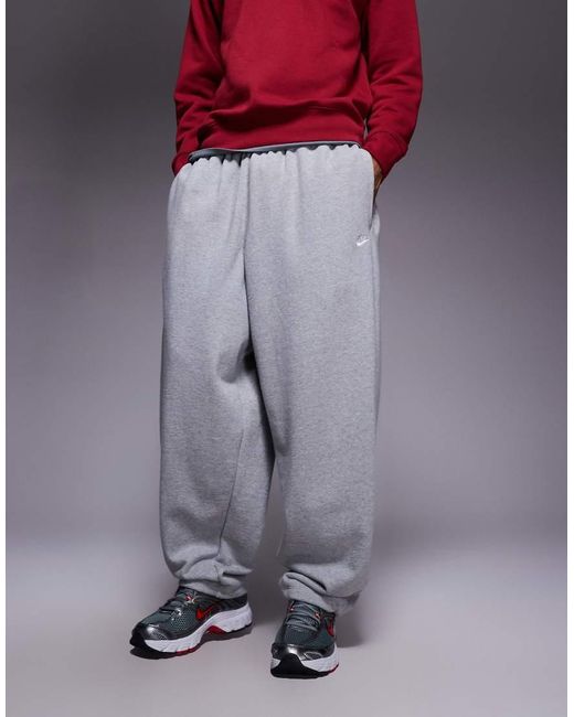Nike Gray Club French Terry Oversized joggers for men