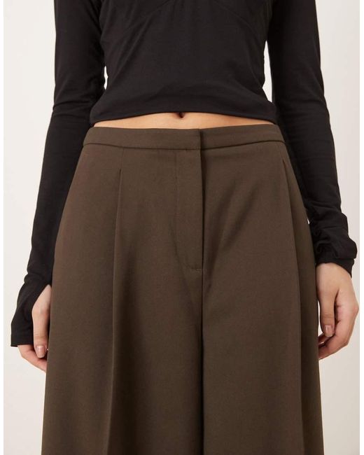 Mango Brown Seam Front Tailored Pants