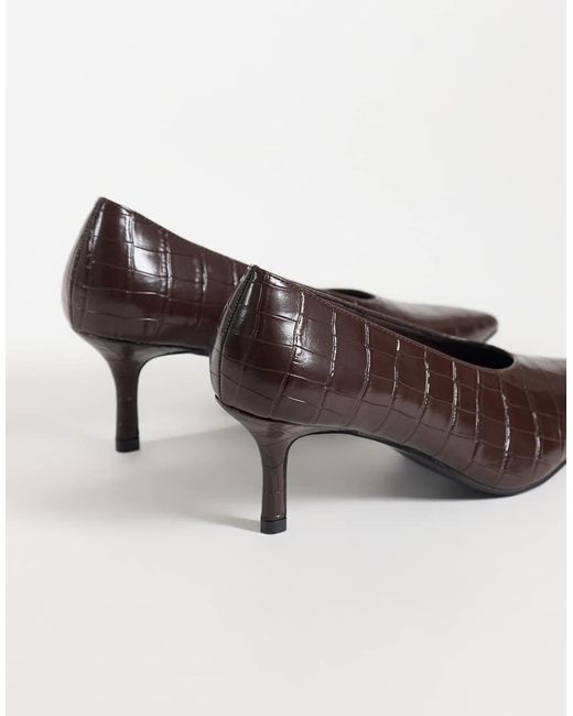 Public Desire Brown Solaire Heeled Pumps