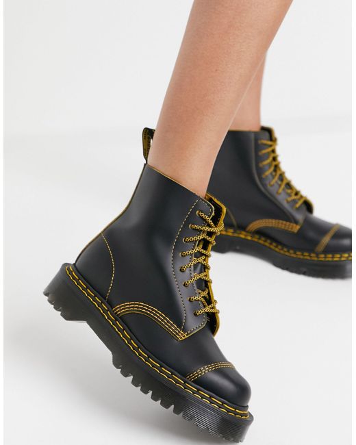 dr martens 1460 8 eye bex boots in black