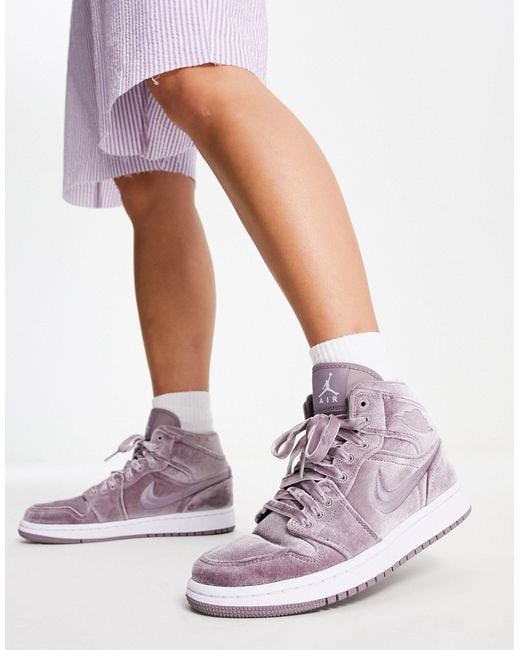 Jordan 1 mid se purple womens Clearance