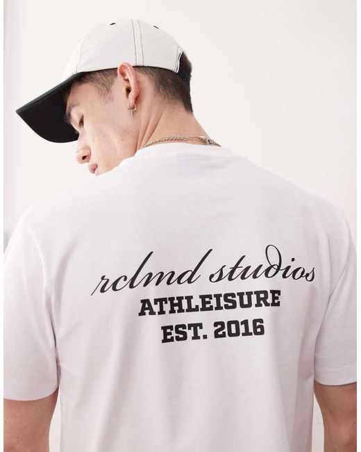 Reclaimed (vintage) Smal Uniseks T-Shirt Met Print Op De Achterkant in het Brown voor heren