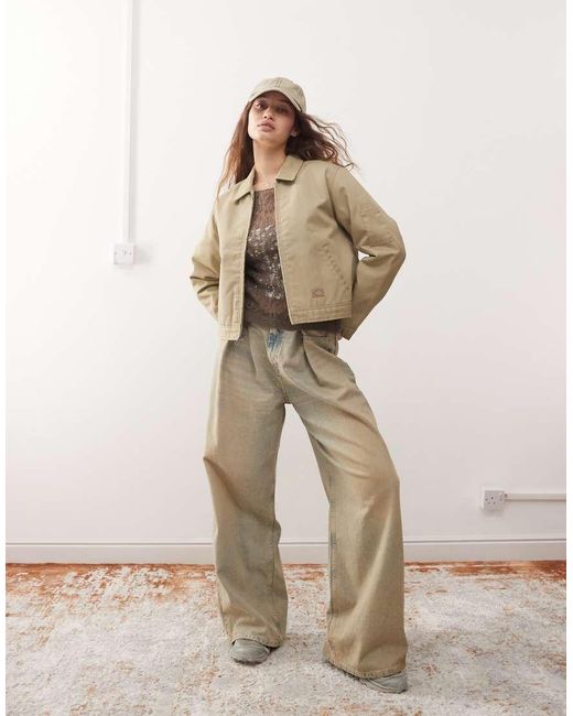 Dickies Natural Lined Cropped Eisenhower Jacket