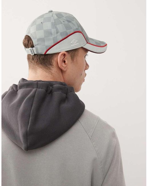 Umbro Gray Panelled Logo Cap for men