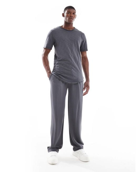 Only & Sons Blue Basic T-shirt for men