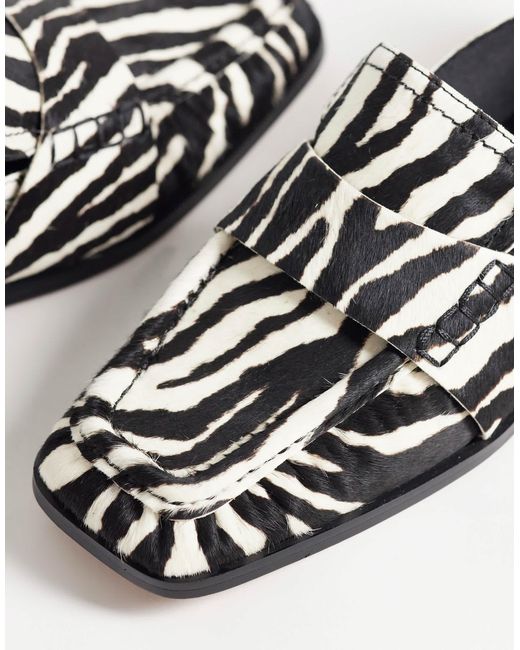 ASOS Black Marvin loafer mit eckiger spitze