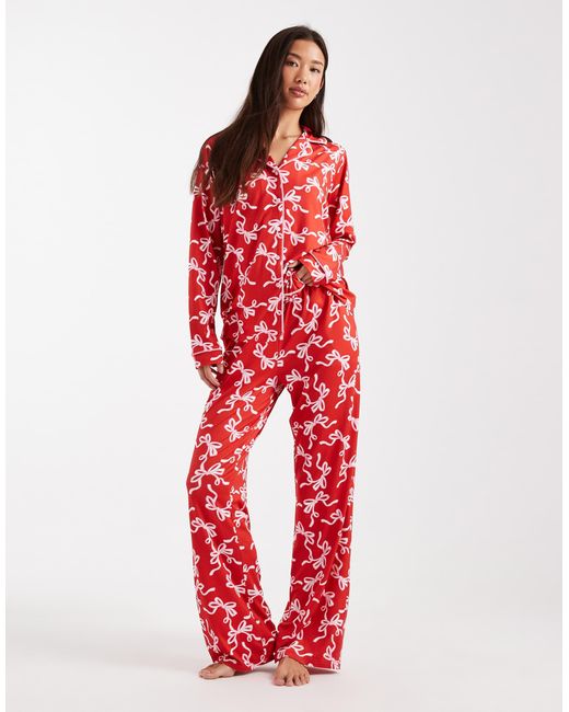 Threadbare Red – langärmliger pyjama