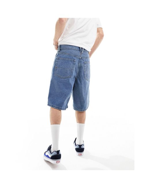 Short en jean baggy à 5 poches - moyen délavé Vans pour homme en coloris Blue