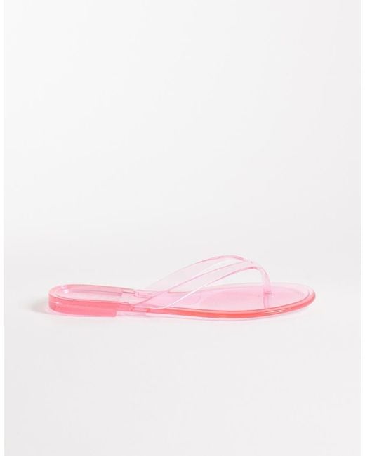 SEQWL Pink Jelly Flip Flops