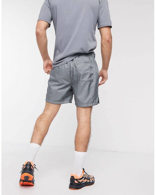 nike club essentials woven flow shorts grey