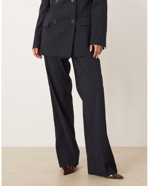 Mango Blue Varsovia Tailored Flared Pants