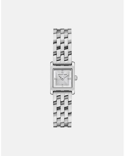 Michael Kors White 3 Hand Georgie, Stainless Steel