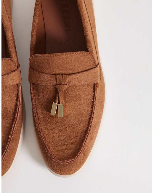 SEQWL Natural Panther Tassel Trim Loafer