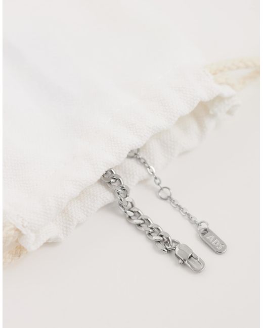 ASOS Natural Waterproof Stainless Steel Curb Chain Link Bracelet for men