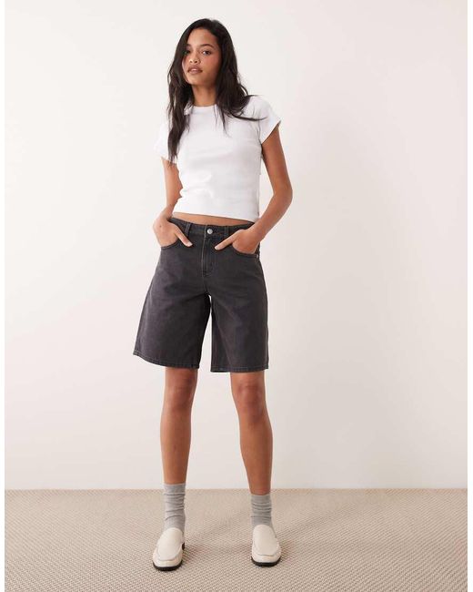 Cotton On Black 91 baggy Denim Jorts