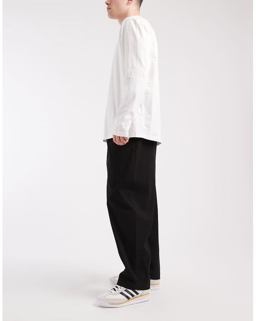 Jack & Jones Black Barrel Fit Drawstring Chino for men