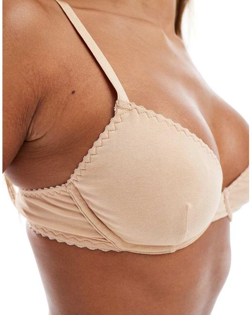 ASOS White Mila Cotton Underwired Bra