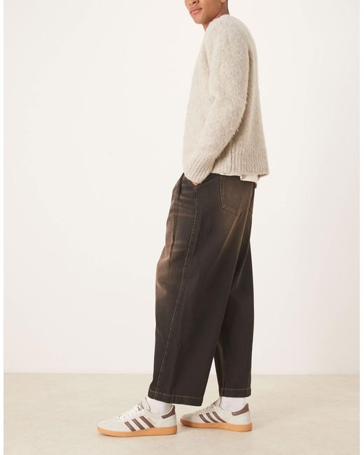 ASOS Natural Oversized Tapered Fit Jeans With Tint for men