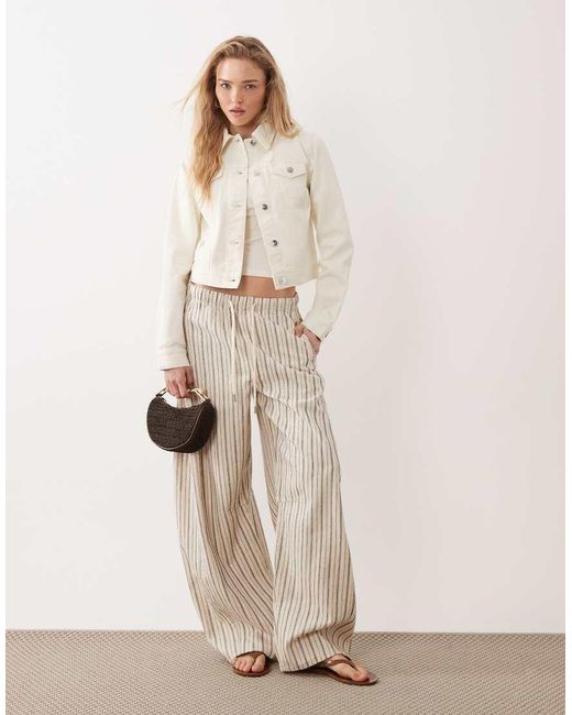 Miss Selfridge Natural Denim Girlfriend Jacket