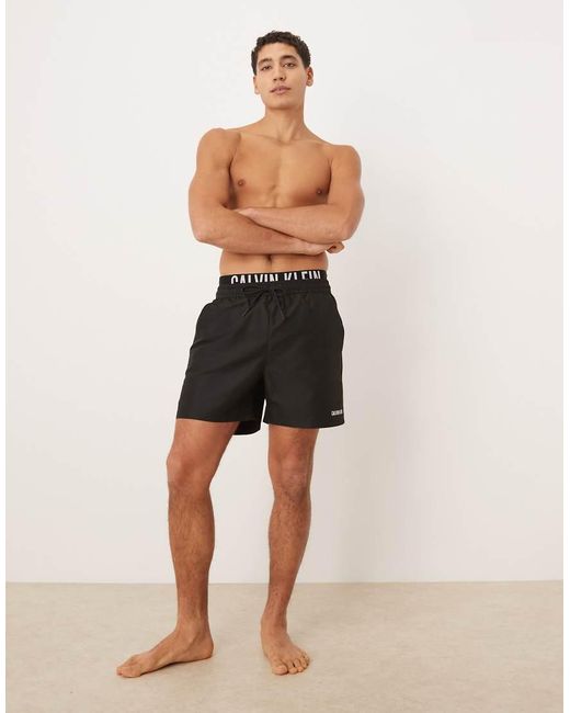 Calvin Klein Black Intense Power Logo Waistband Drawstring Boxer Briefs for men