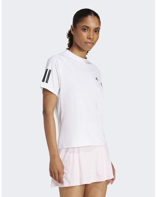 Adidas Originals White Club 3-Stripes Tennis Climacool Tee