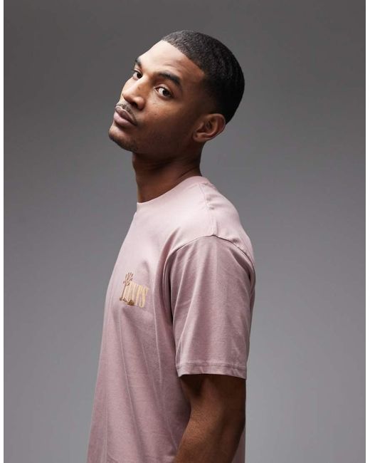 Levi's Gray Back Graphic Boxy Oversized T-shirt for men